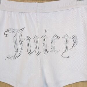 Juicy Couture Sleepwear Lounge Shorts White Rhinestone Logo Women's‎ Medium